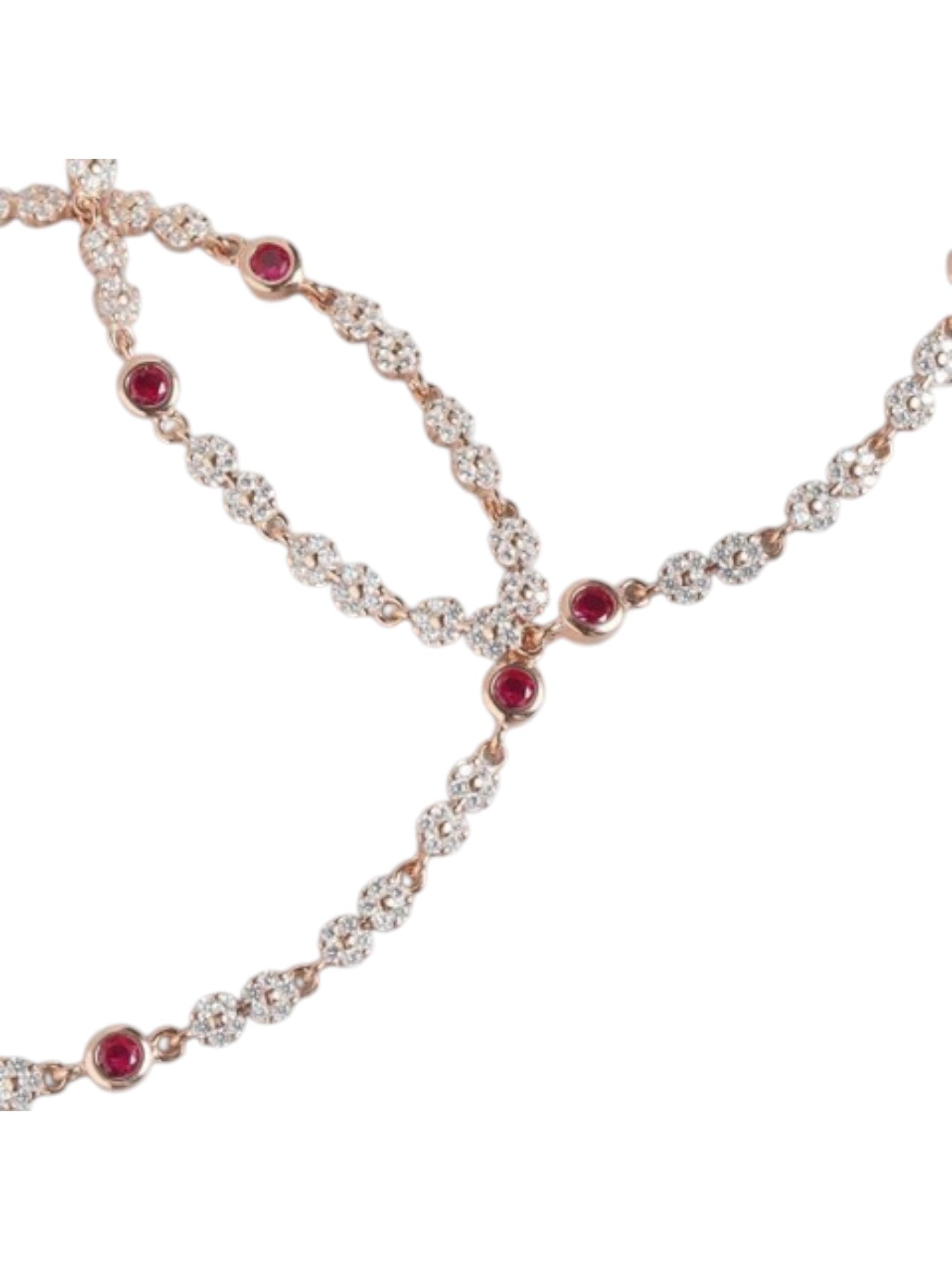 Floral Cubic Zirconia Rose Gold Plated 925 Sterling Silver Anklet By Kesardeep Impex For Women